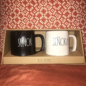 🌹Rae Dunn SENOR SENORA Mug set Spanish Valentines Couple Wedding